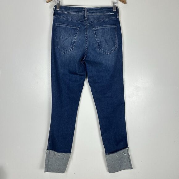 MOTHER Jeans The Pony Boy Ankle Fray Jeans Lure me In  Wash Raw Hem Women Sz  28 - Picture 6 of 14